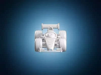 Turbo F1 Toy Car 3D Print Model 3D print model
