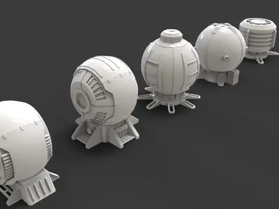 scifi props2 3D model