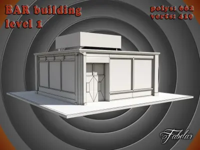 BAR all 10 levels Low-poly 3D model
