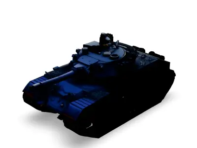 Realistic Battle Tank 3D Model Low-poly 3D model