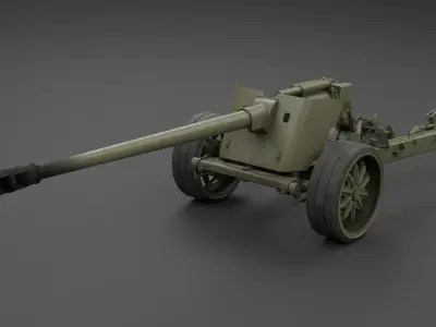 T8 105mm Anti Tank Gun Low-poly 3D model