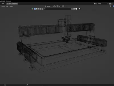 Water Jet Low-poly 3D model