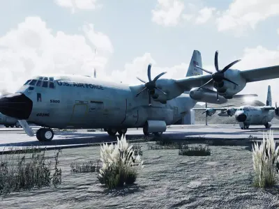 Lockheed WC130 Hercules - The Hurricane Hunter Low-poly 3D model