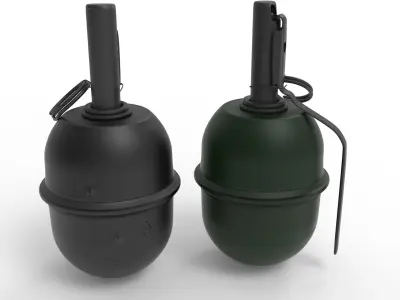 RGD-5 two grenades Low-poly 3D model