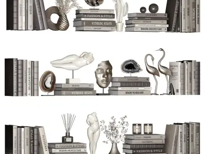 Shelf Decor set 1 3D model