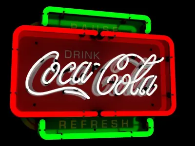 Coca-Cola Neonsign 3D model