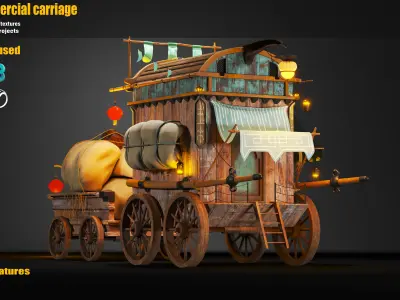 old commercial carriage 3D model