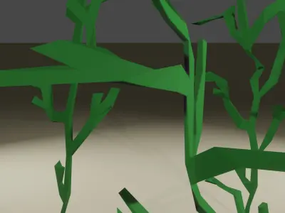 Cartoon-Style Low-Poly Ocean Algaes - Ready for Fun Projects Low-poly 3D model