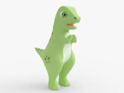 Cartoon Baby T Rex Low-poly 3D model
