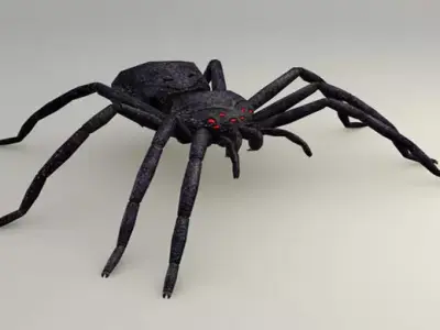 DARKNESS SPIDER GAME READY ANIMATED MODEL Low-poly 3D model