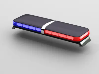 police lightbar Free 3D model