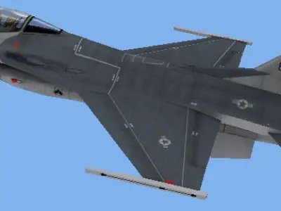 F-16C Fighting Falcon USAF Low-poly 3D model