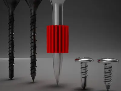 Screws Collection set of 3D model