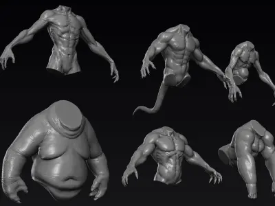 Creature Upper Body Part 1 3D model