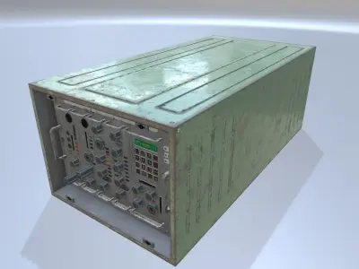 Radio unit 1 Low-poly 3D model