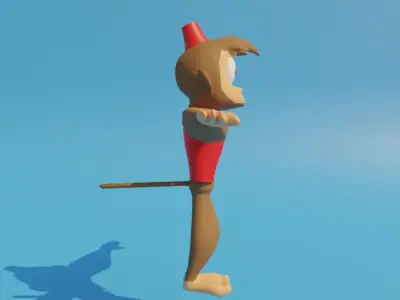 Low Poly Monkey cartoon Free 3D model