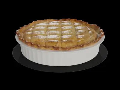 Pasties dumplings and pizzas Chicken and Mushroom Pie 3D model