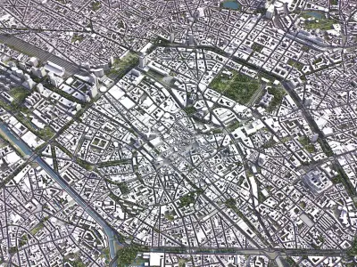 Brussels Low-poly 3D model