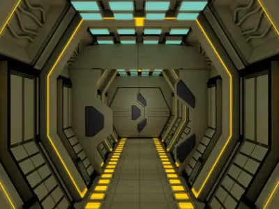 Sci Fi Corridor Free 3D model