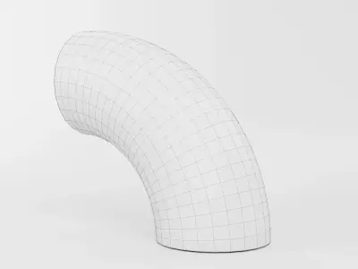 Elbow Pipe Long Radius 8 inches 3D model