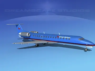 Embraer ERJ-140 British Midland 3D model