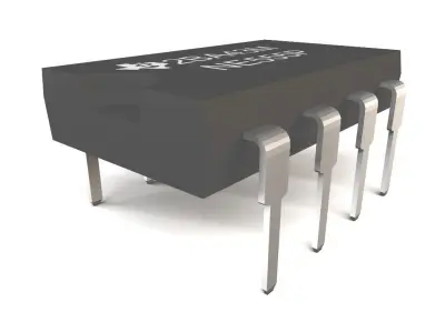 chip DIL8 Low-poly 3D model