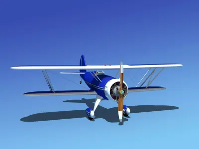 Waco YMF-5 V09 3D model