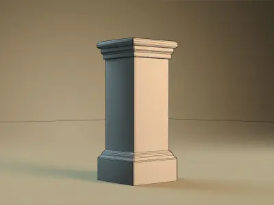 Pedestal1 stone column Free low-poly 3D model