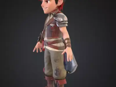 Roving Swordsman Low-poly 3D model