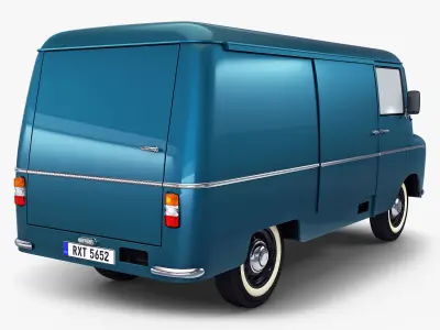 Generic Retro Cargo Van v 2 3D model
