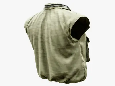 Fishing Vest Low-poly 3D model