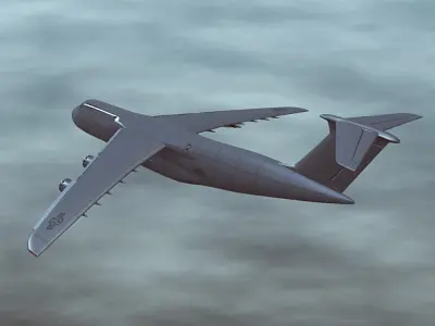 Lockheed Galaxy C5 military aircraft 3D model