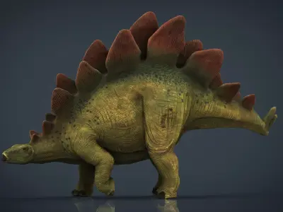 Stegosaurus dinosaur Low-poly 3D model