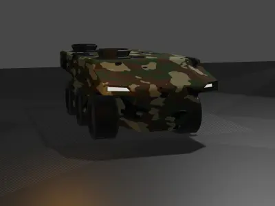 Armored vehicle Low-poly 3D model