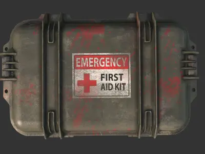 Military Case First Aid Kit Low-poly 3D model
