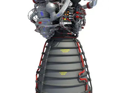 RS-25 Space Shuttle Rocket Engine 3D model