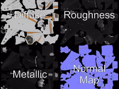 Private Jet Aircraft Model Pack Low-poly 3D model