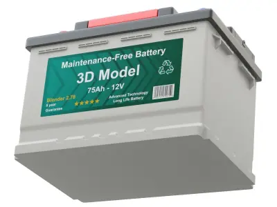 Car Battery 3D model buy