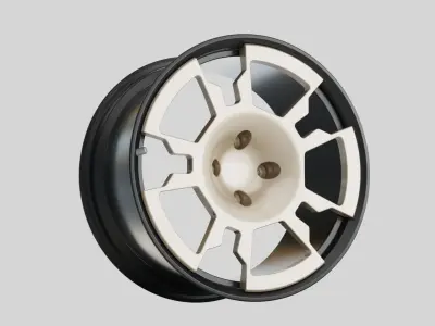RETRO WHEEL rims tuning auto garage  3D model