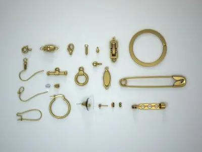 Jewellery catches hinges and findings 3D model