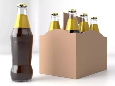 Beverage Branding Package No5 6Pack Low-poly 3D model