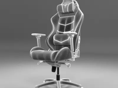 Leather gaming chair for computer DXSEAT 3D model