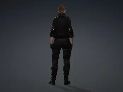 Realistic Female SWAT Officer 3D Model 3D model