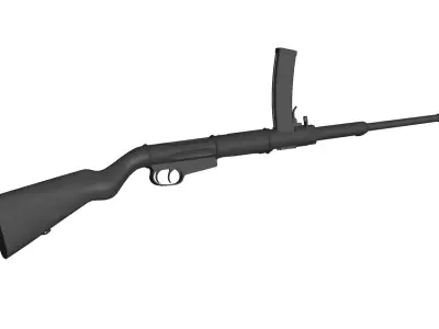 Beretta OVP M-1918 submachine gun 3D model