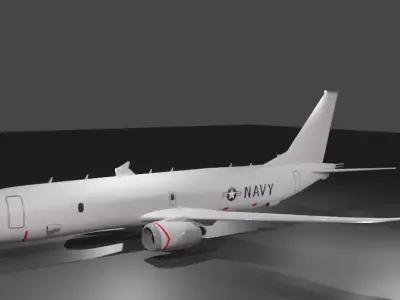 US NAVY Boeing p8 poseidon 3d model Low-poly 3D model