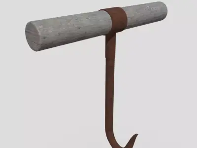Meat Hook 2 Low-poly 3D model