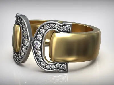Luxury Diamond Ring Free 3D Jewelry Free 3D print model