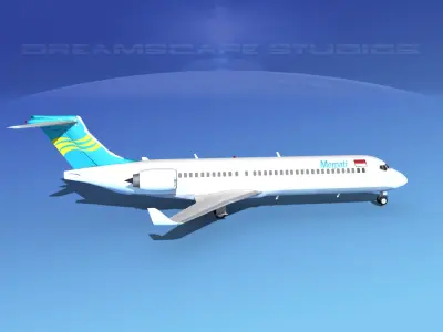 Comac ARJ21-700 Merpati Nusantara  3D model