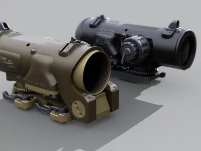 Elcan Specter Docter Low-poly 3D model