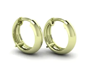 bali 1 rose gold hoop earrings Free 3D print model